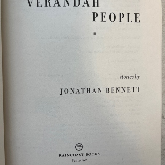 Jonathan Bennett's Verandah People, short stories, 2001, paperback - Picture 5 of 8